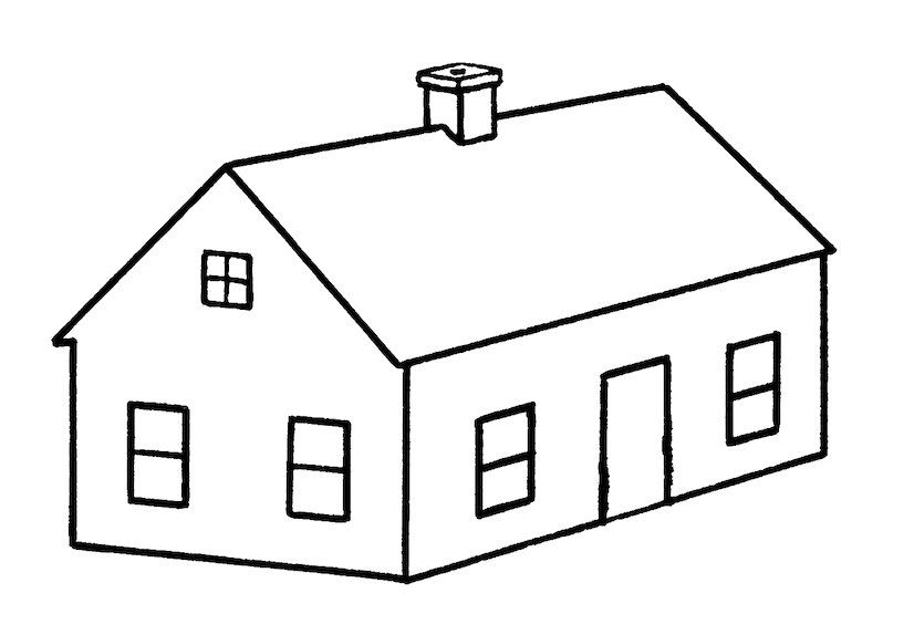 Simple outline of house