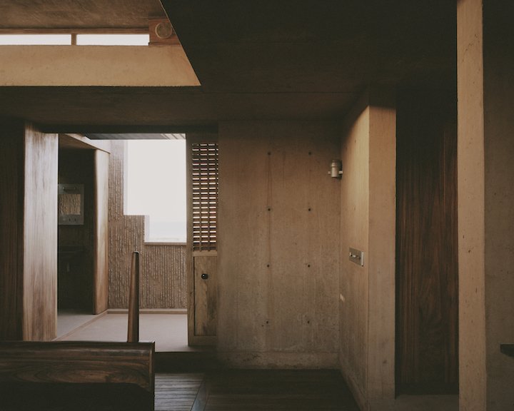 Inside an open air home in Mexico.